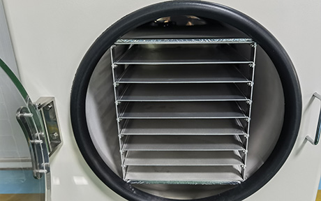 10-12kg 대형 식품 동결 건조기 detail - 스테인리스 스틸 소재 트레이와 건조실.