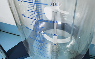 200L 자켓 유리 반응기 detail - 높은 붕규산 이중층 유리 반응, 3층 PTFE 교반 앵커.